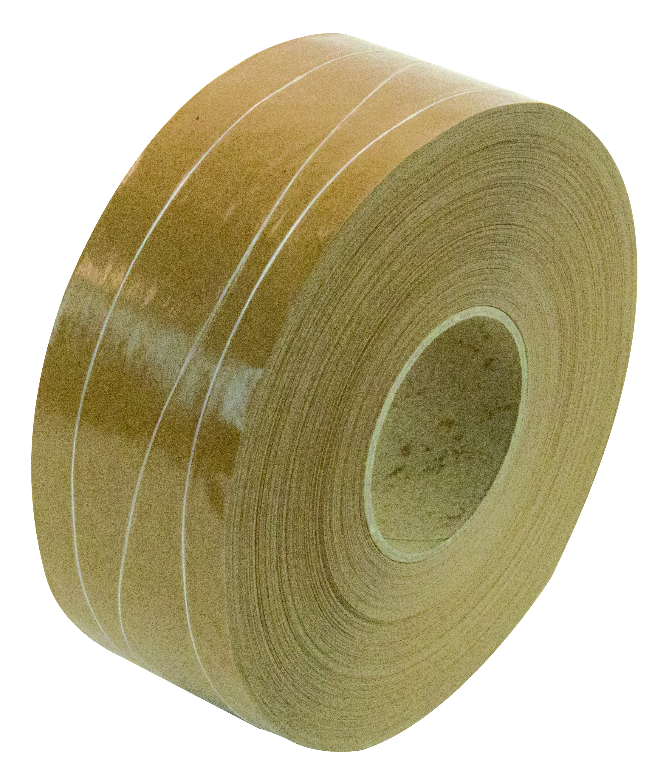 Papier-Naßklebebänder verstärkt 2 fädig+ Sinus Sehr starkes und nachhaltiges Verschlussmaterial. Für schwere Pakete mit einem maximalen Gewicht von 35 kg.